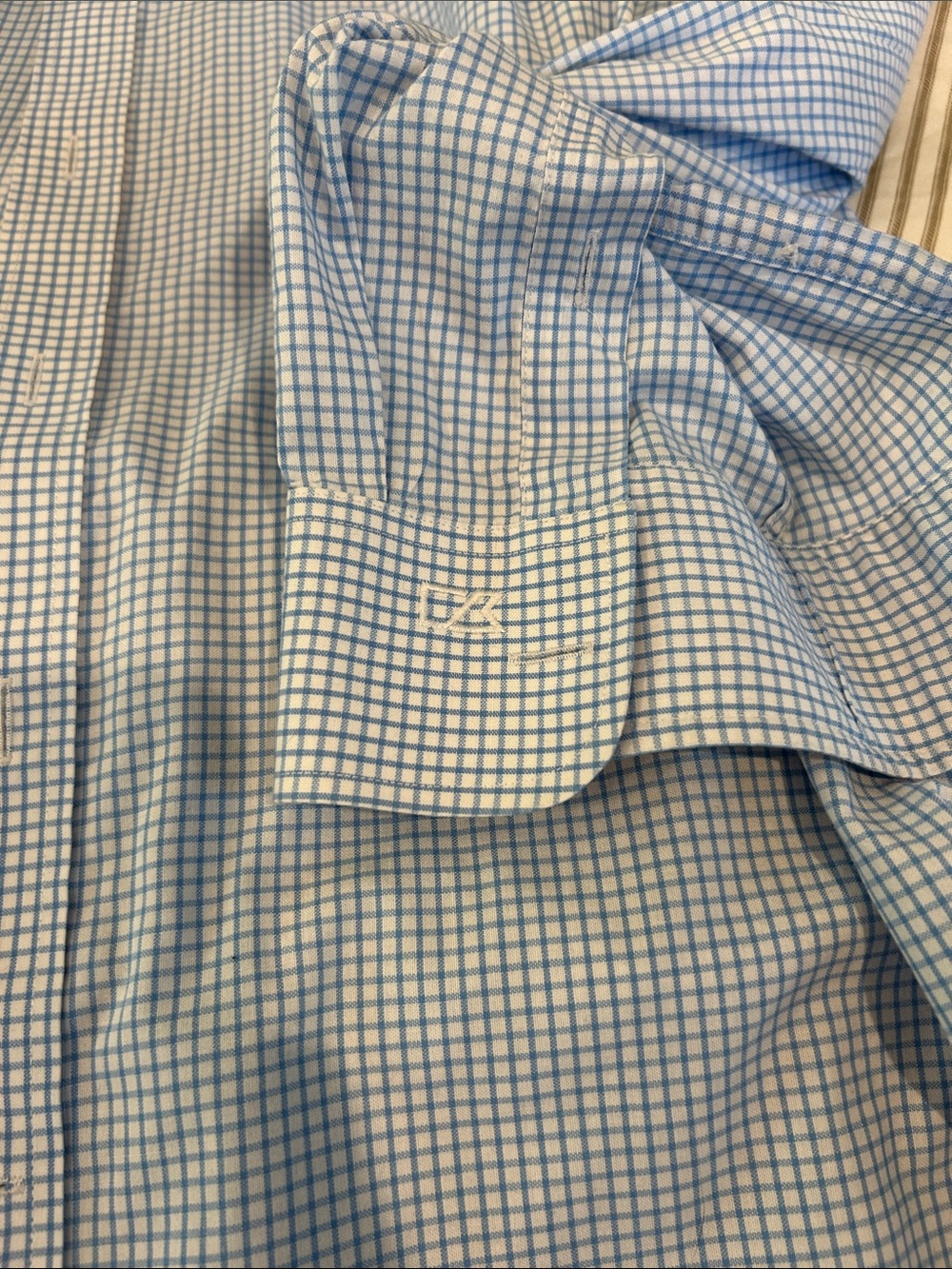 Cutter & Buck Light Blue Micro-Check Button-Down Shirt - Picture 4 of 4